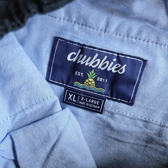 Chubbies Armadas 7" Flat Front Men's Shorts Navy Extra Large NWT 012013-03 - Picture 3 of 10